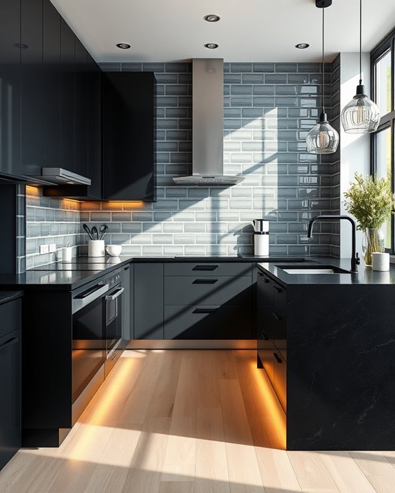 modern gray and black tiles
