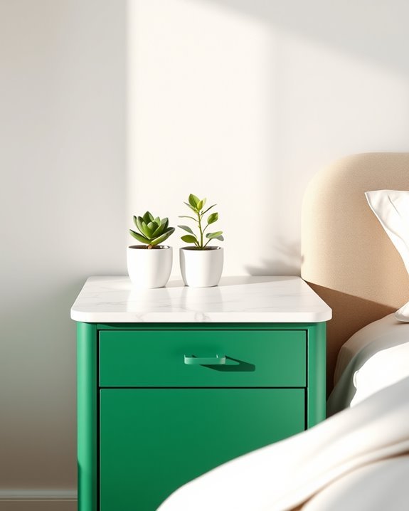 modern green marble table