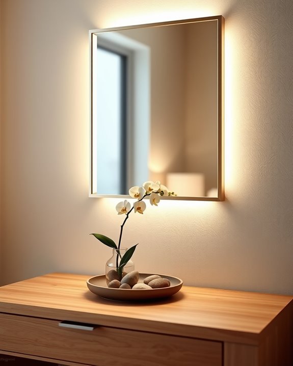 modern illuminated mirror elegance