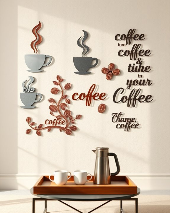 modern metal coffee decor