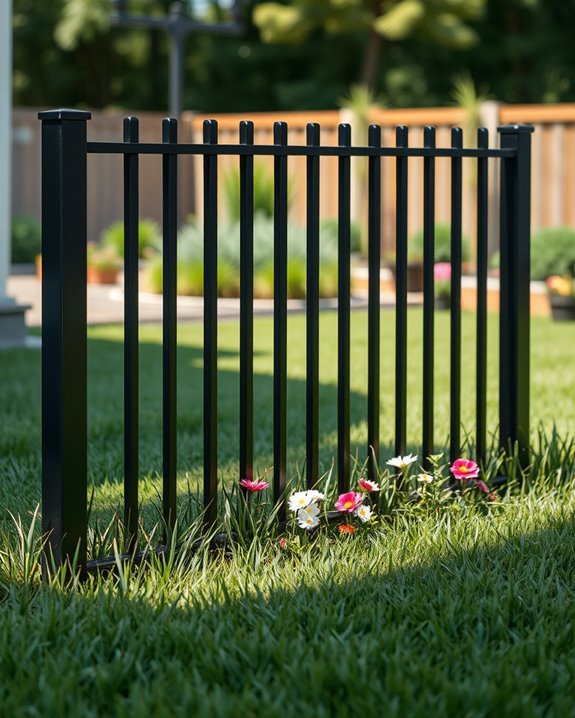 modern metal garden fencing