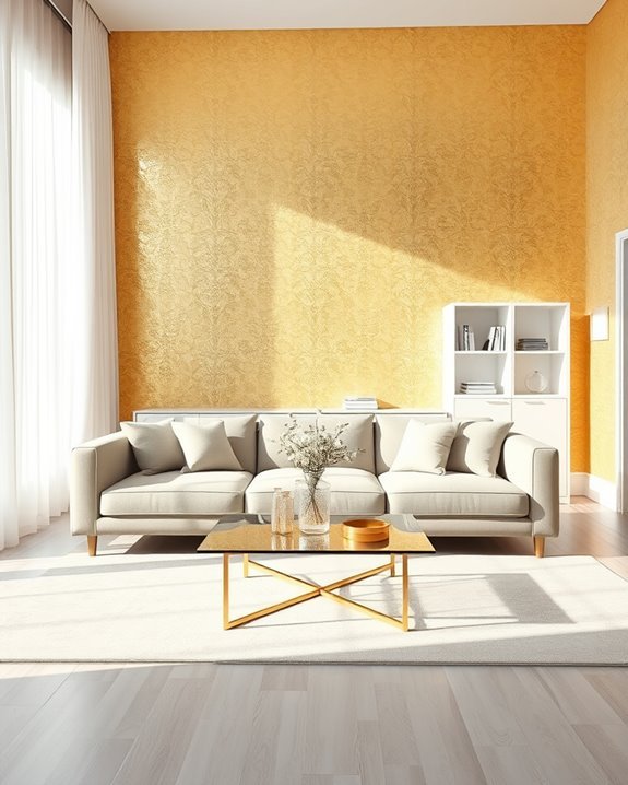 modern minimalist gold decor