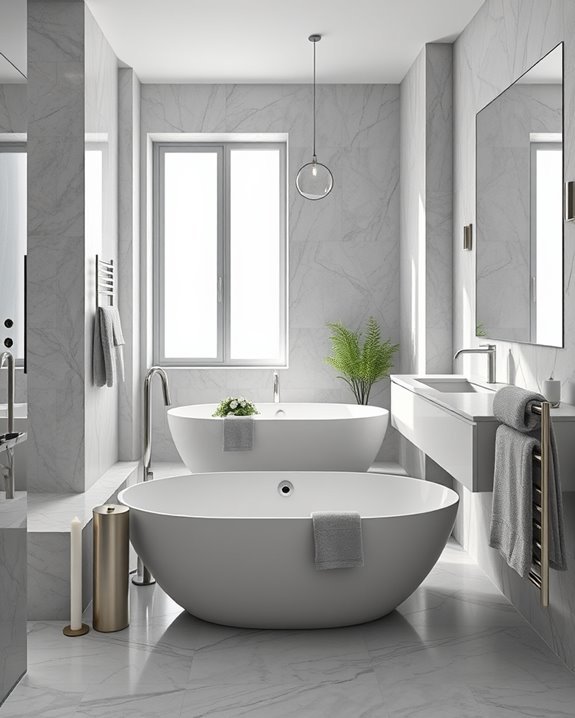 monochromatic bathroom design elegance