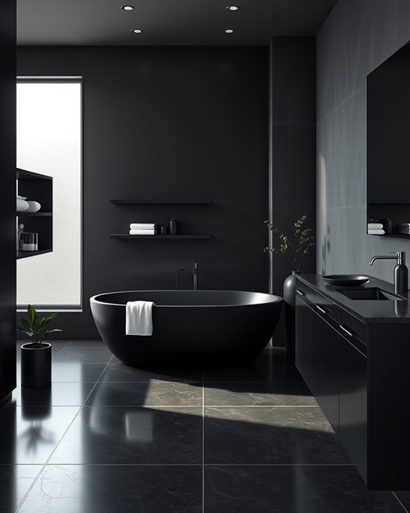 monochromatic bathroom design elegance