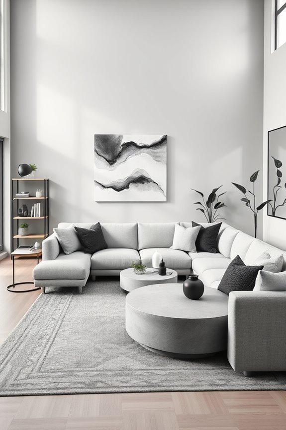 monochromatic living room design