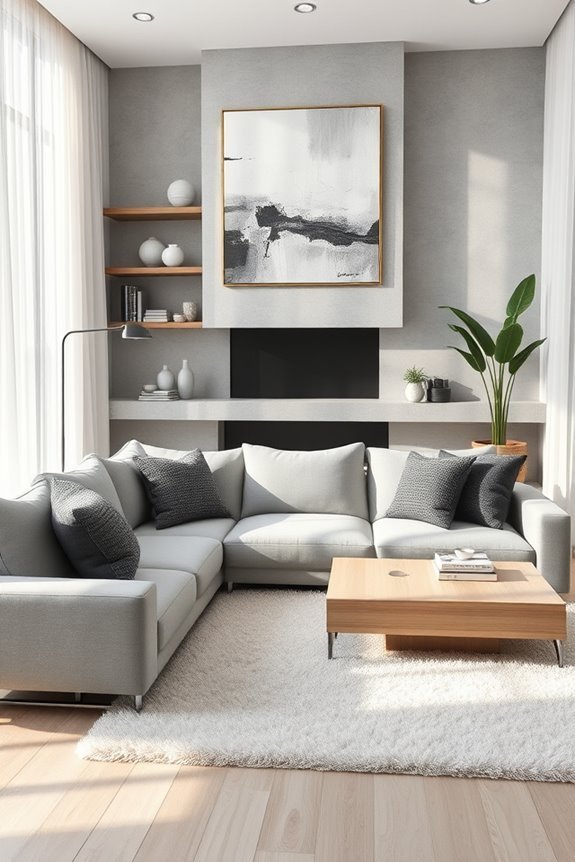 monochromatic living room design