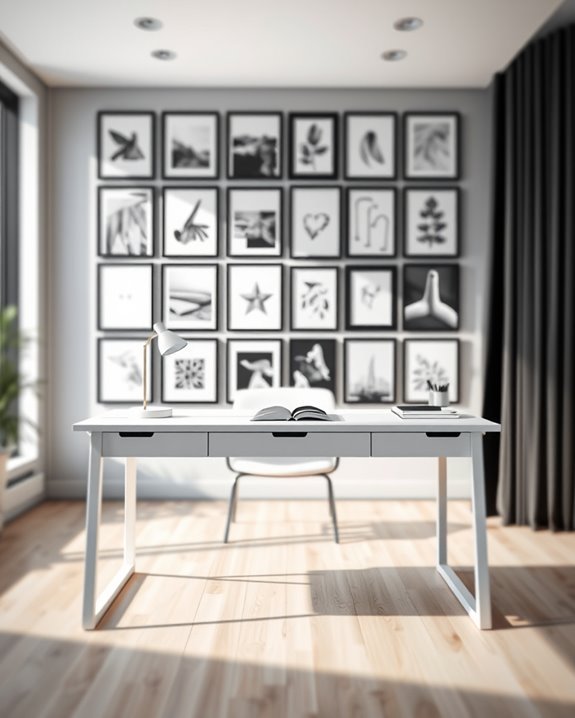 monochrome art gallery inspiration