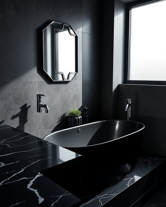 monochrome bathroom aesthetic enhancement