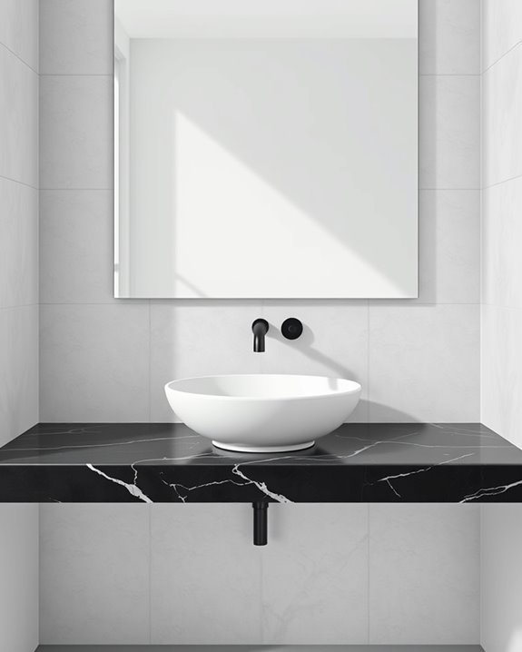 monochrome bathroom design elegance