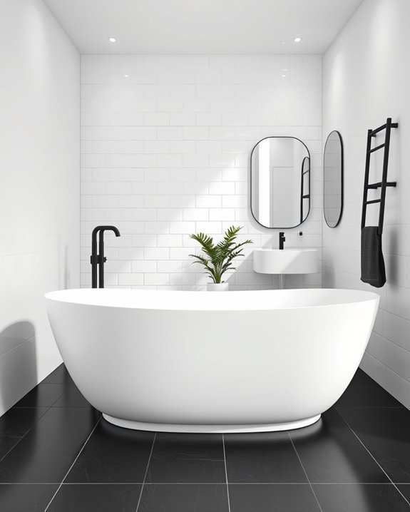 monochrome bathroom design elegance
