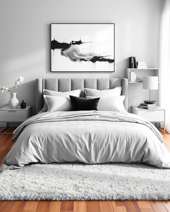 monochrome bedding and textures