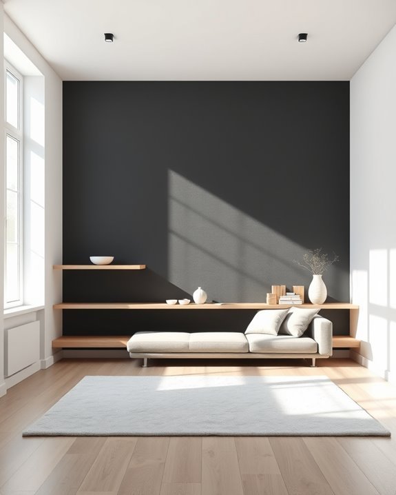monochrome minimalist wall design