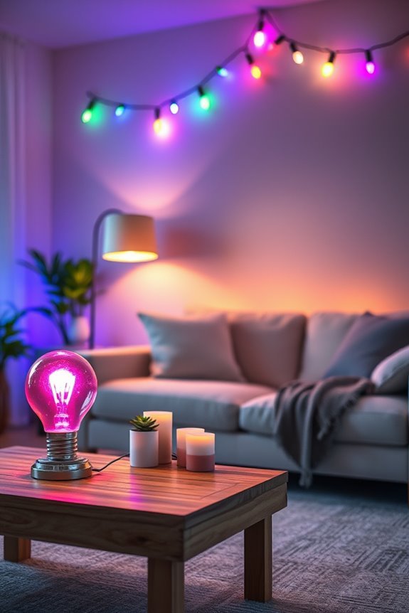 mood enhancing colored lighting