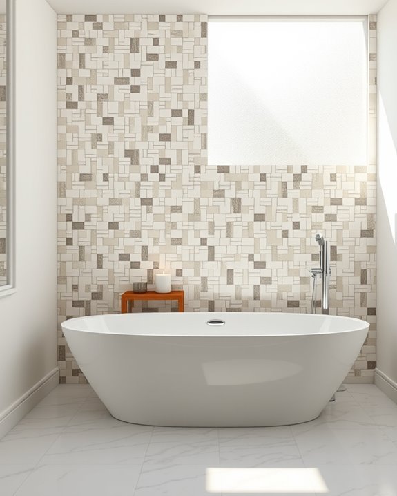 mosaic tiles enhance bathrooms
