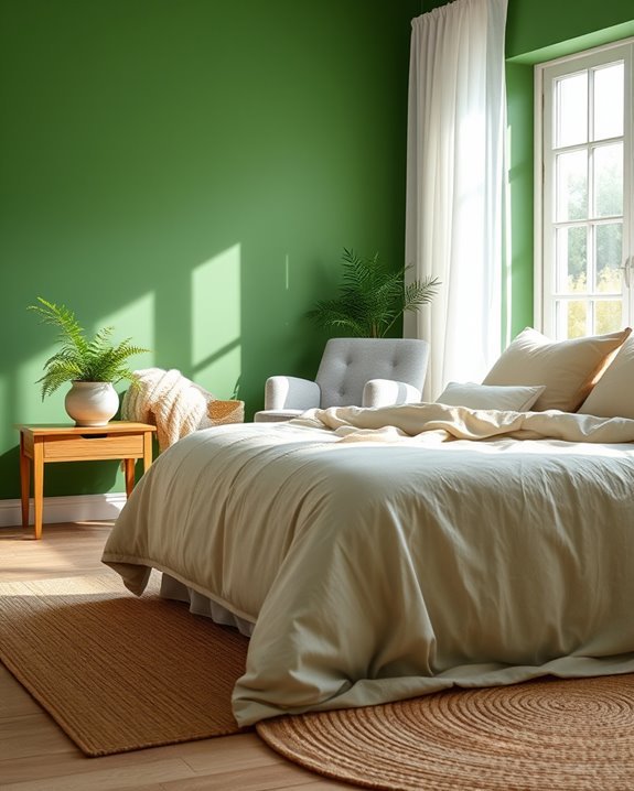 moss green bedroom serenity