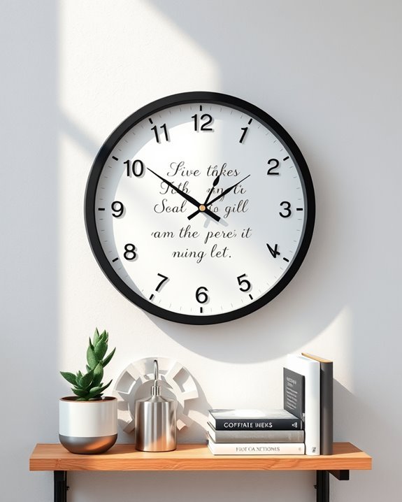 motivational clocks for decor
