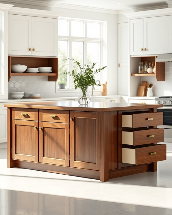 multi functional kitchen island storage