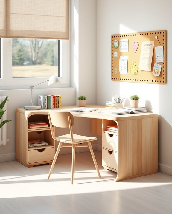 multi functional study table storage