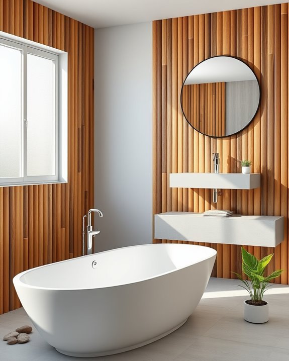 natural bamboo bathroom accents