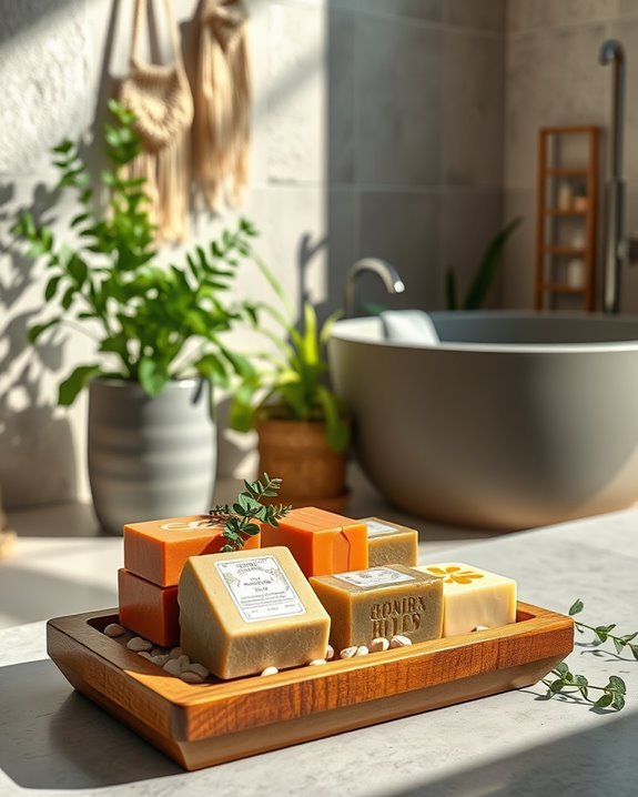 natural eco friendly soap display