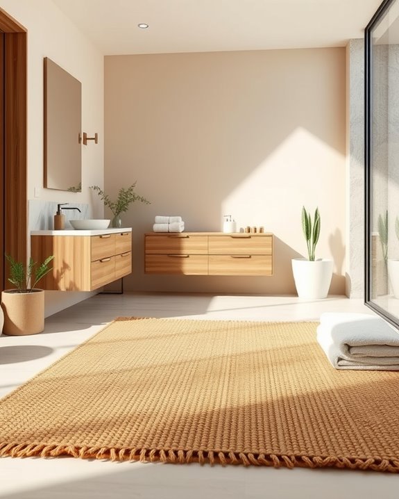 natural fiber bathroom rugs