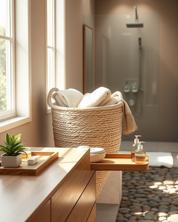 natural fiber bathroom storage
