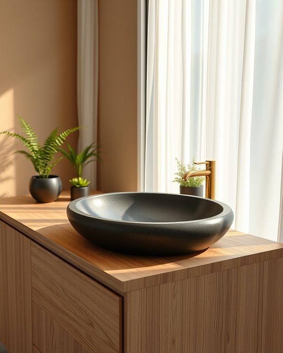 nature inspired bathroom elegance