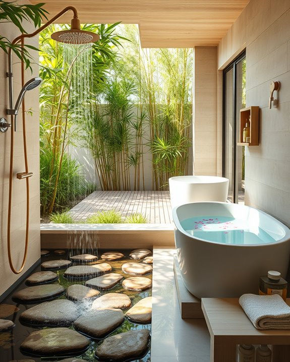 nature inspired bathroom oasis