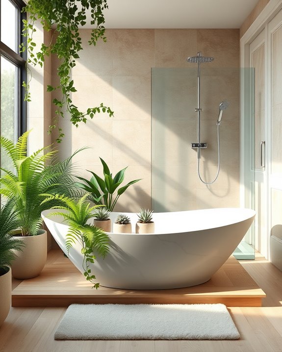 nature inspired bathroom oasis