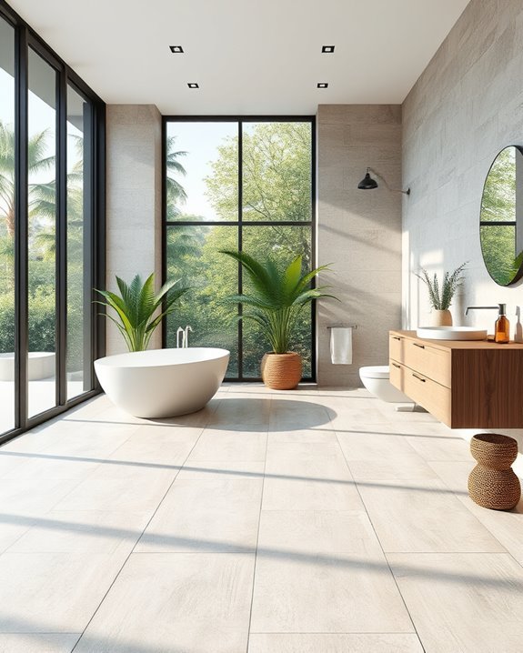 nature inspired bathroom tiles