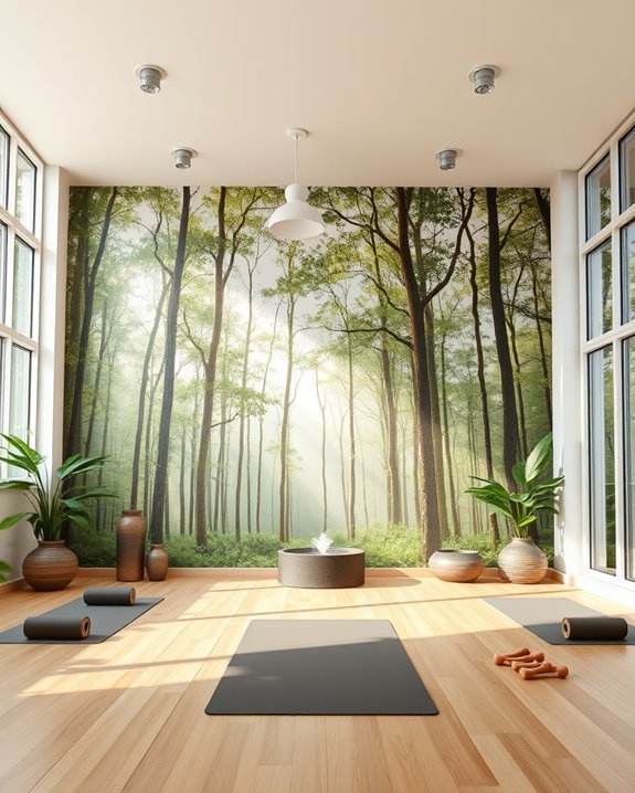 nature inspired calming gym designs