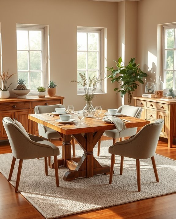 nature inspired dining decor