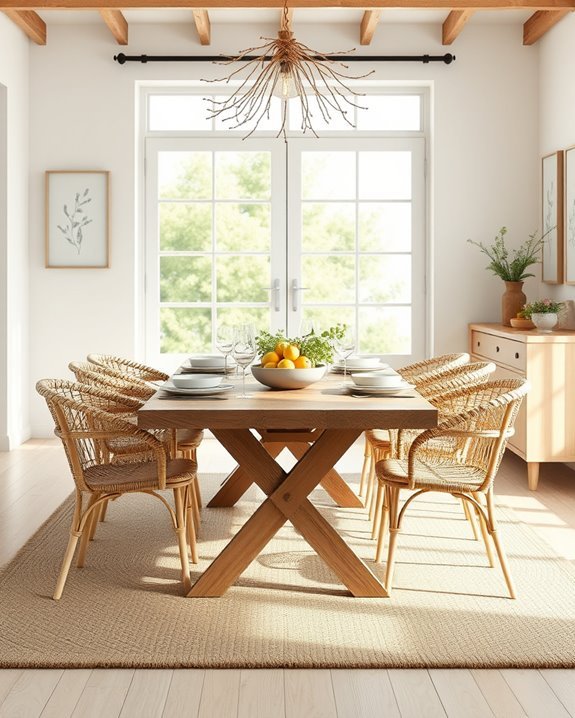 nature inspired dining decor