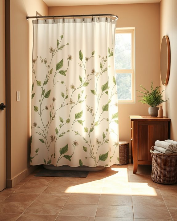nature inspired shower curtain update