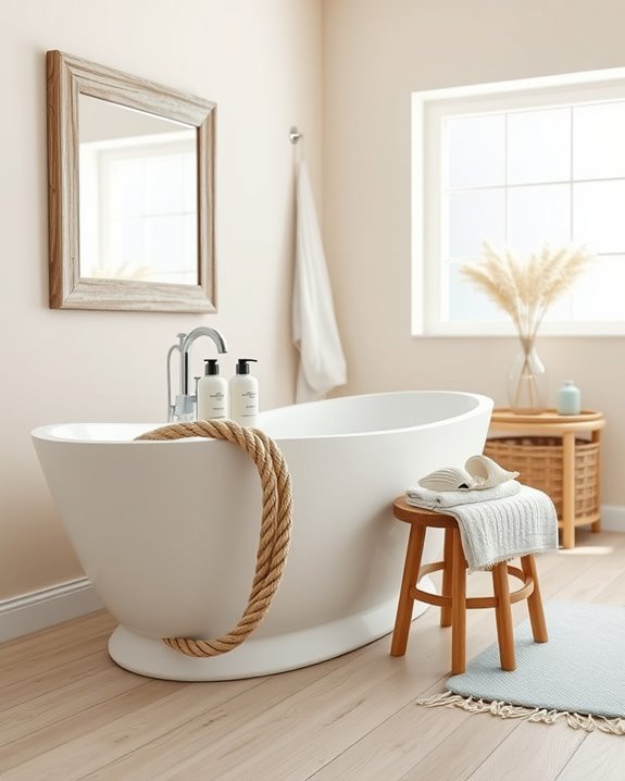 nautical rope bathroom accents