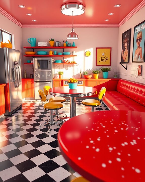 nostalgic diner kitchen decor