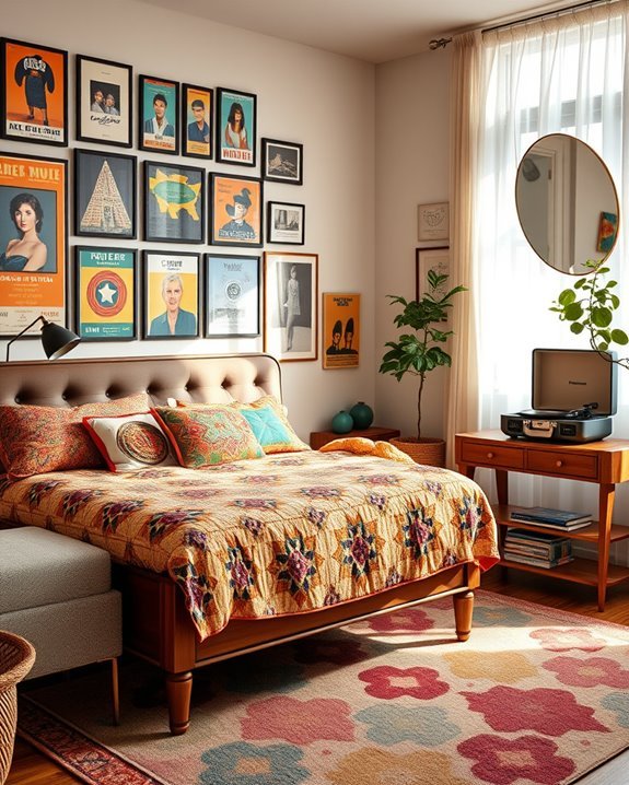 nostalgic retro bedroom decor