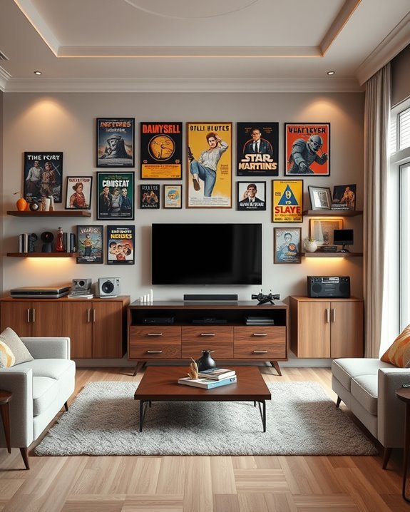 nostalgic tv wall decor