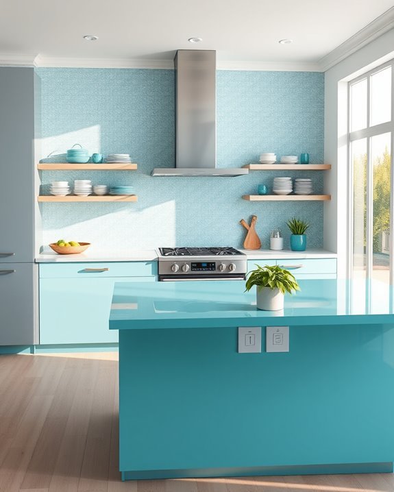 oceanic aqua kitchen transformation