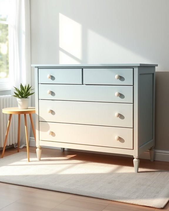 ombre furniture makeover technique