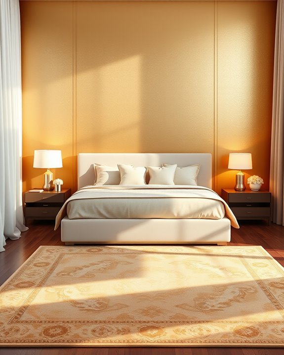 ombre gold wall design