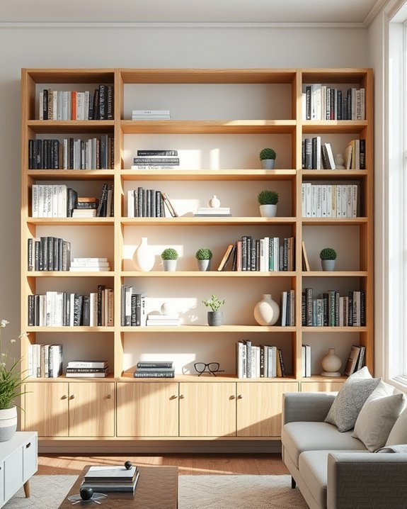 open back shelves enhance depth