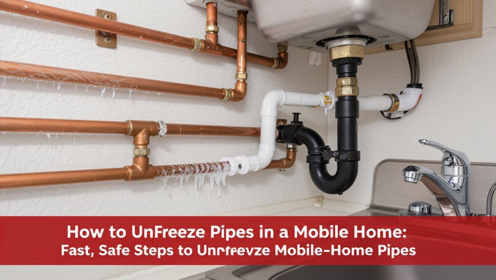 open faucets apply gentle heat