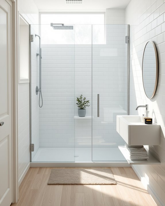 open modern bathroom aesthetics