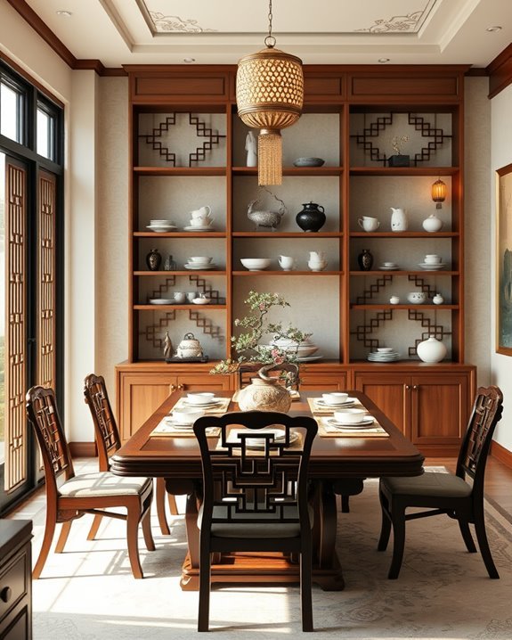 open shelving dining integration