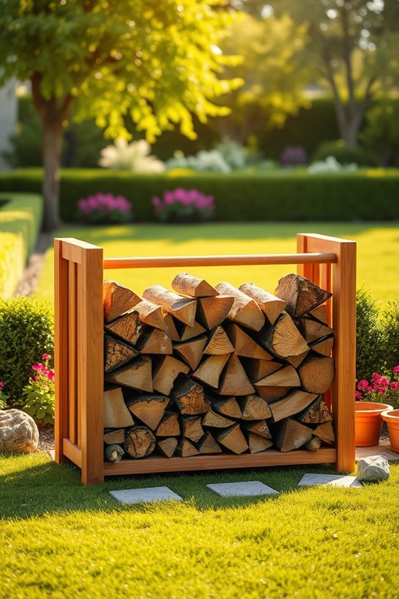 organize and protect firewood