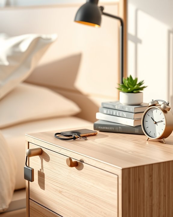organize bedside accessories efficiently