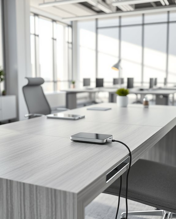 organized cable free workspace solution