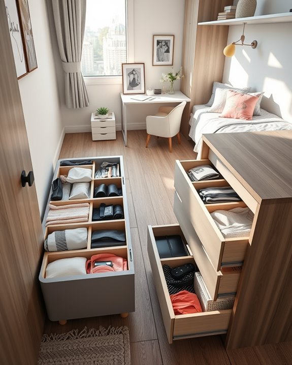 organized dorm room essentials