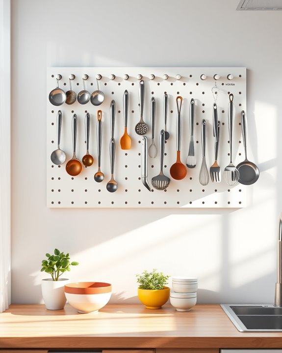 organized kitchen tool storage